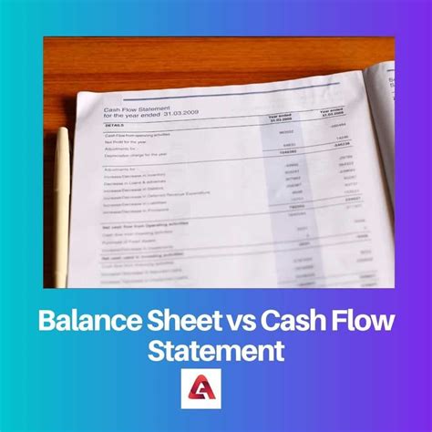 Balance Sheet vs Cash Flow Statement: Difference and Comparison