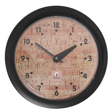 Chicago Lighthouse Cork 14 Inch Decorative Wall Clock Traditional Dial