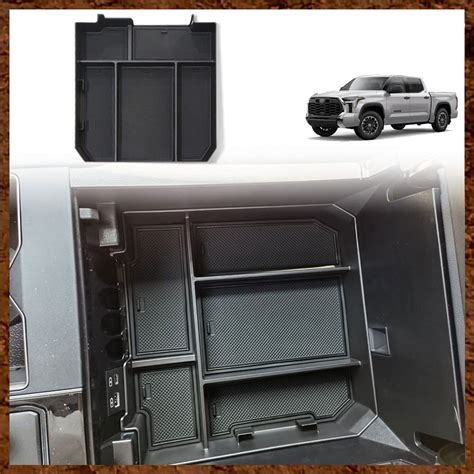 Muslogy For Tundra 2023 2022 Center Console Organizer Storage Box Abs