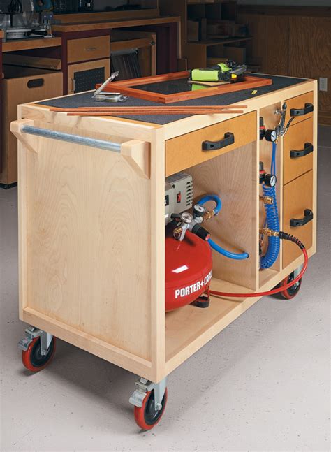 Mobile Air Tool Station Woodworking Project Woodsmith Plans