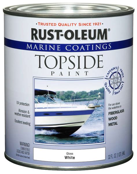 Rust Oleum 206999 Marine Topside Paint White 1 Quart