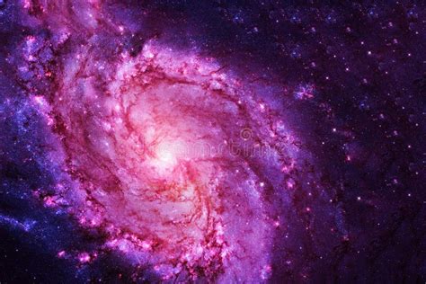 Beautiful Purple Galaxy Elements Of This Image Furnished By Nasa Stock