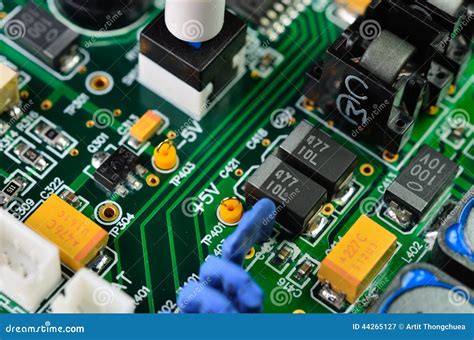 Detail Of An Electronic Printed Circuit Board Stock Image Image Of