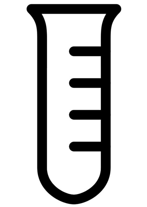 Kleurplaat laboratorium reageerbuis Afb 28218.