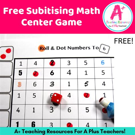 Roll And Dot The Number Printable
