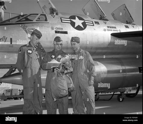 Convair B 58 Flight Crew Maj Elmer E Murphy Maj Eugene Stock Photo Alamy