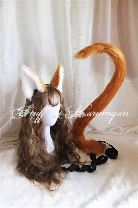 Brown Cat Tail And Ear Set Posable Tail Realistic Cat Ear And Etsy