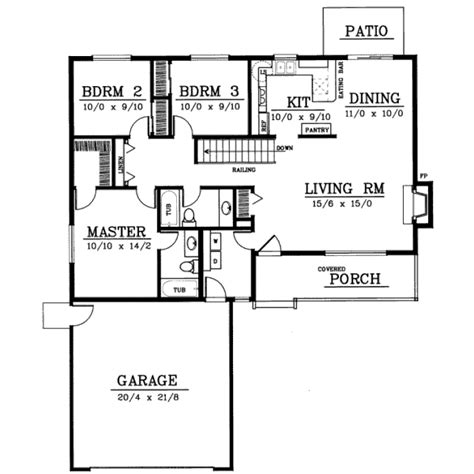 2 bedroom house plans are favorites for many homeowners, from young couples who are planning on expansion as their family grows (or just want an office) to singles or retirees who. Ranch Style House Plans - 1314 Square Foot Home , 1 Story ...