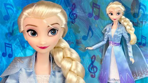Frozen Elsa Singing Doll Into The Unknown Review Unboxing Disneystore Youtube