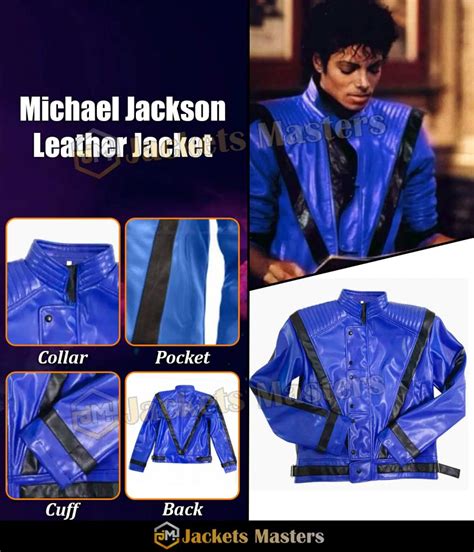 Striped Michael Jackson Blue Thriller Jacket Jackets Masters