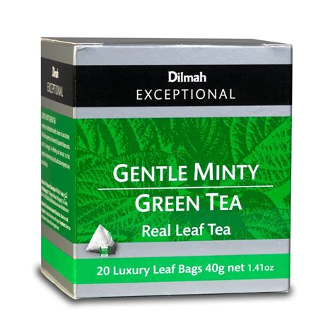 Complemented by light snacks and tea inspired food and beverages. Dilmah - Gentle Minty Green Tea (Exceptional) - The Tea ...