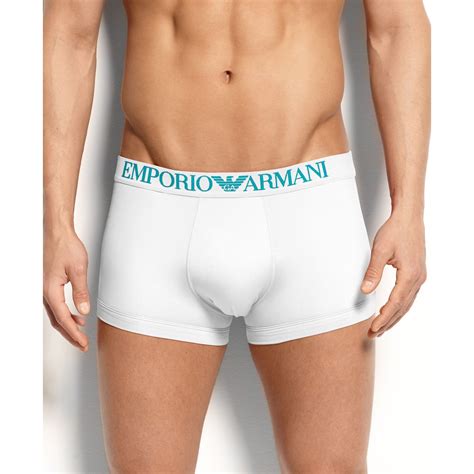 Lyst Emporio Armani Microfiber Trunk Underwear In White For Men