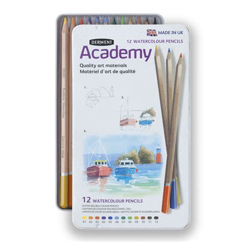 Derwent Academy Watercolour Pencils Tin