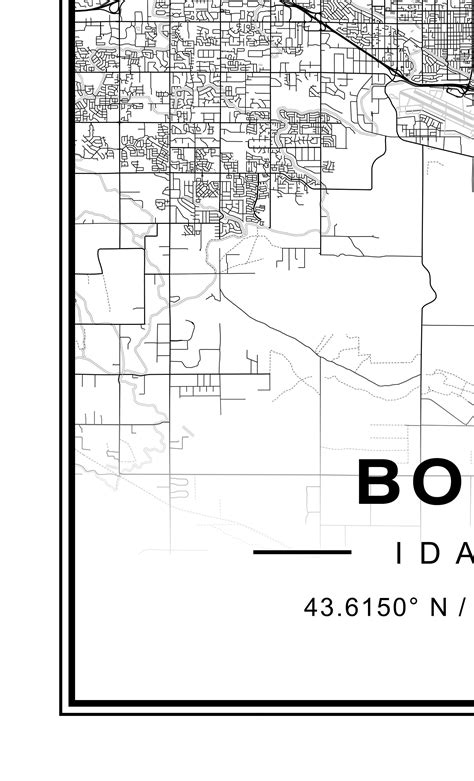 Boise Idaho Map Etsy Canada In 2022 Boise Idaho Boise Town Map