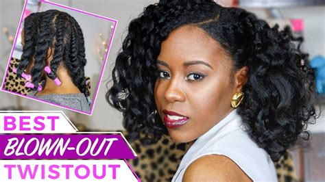 Flat Twist Out On Blown Out Hair Natural Hair Tutorial Youtube