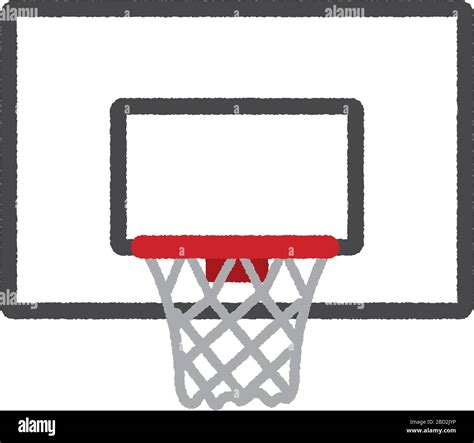Basketball Hoopbasket Illustration Rough Touch Stock Vector Image