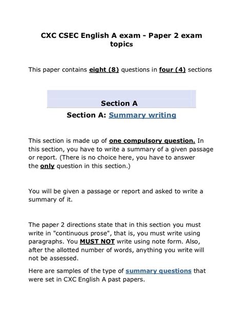 English B Cxc Past Paper Floss Papers