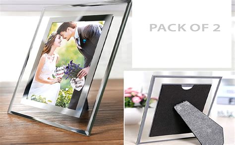 Cq Acrylic 8x10 Glass Picture Framesilver Mirrored For