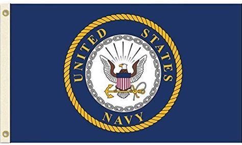 Home And Holiday United States Navy Flag Usn Emblem Banner Us Military
