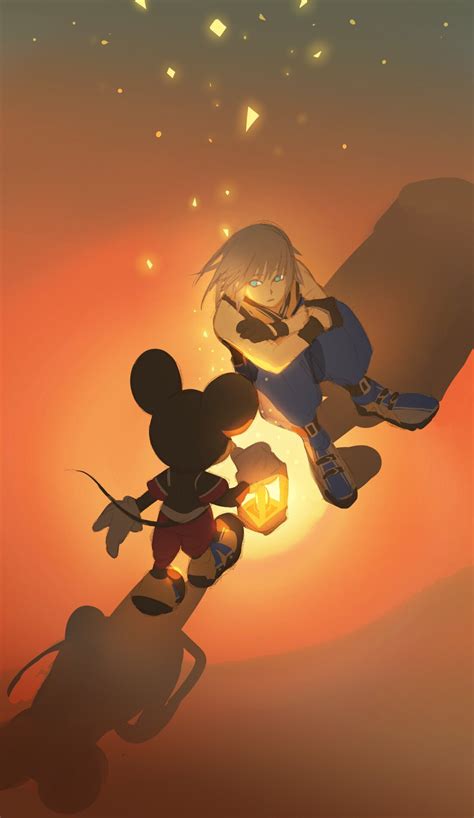 Mickey Mouse And Riku Kingdom Hearts And 1 More Drawn By Mikuroron