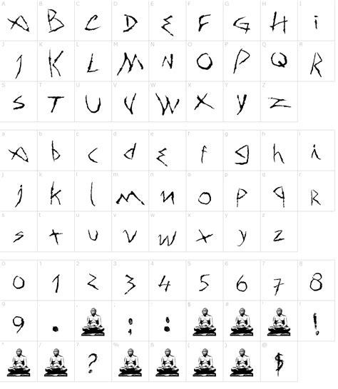 Ancient letters and fonts symbols & emoji. Old Scribe Font Download
