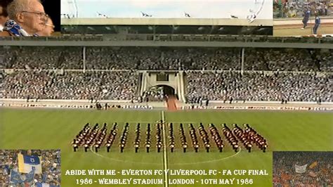 The competition began on 25 august 1986, and ended with the final on 5 april 1987. ABIDE WITH ME-FA CUP FINAL HYMN-EVERTON FC V LIVERPOOL FC - FA CUP FINAL 1986 - WEMBLEY STADIUM ...