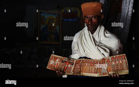 Ethiopian Christian Monk In Asheton Maryam Monastery In Lalibela