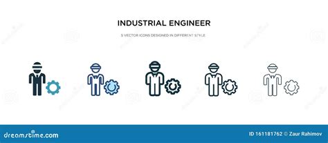 Industrial Engineer Icon In Different Style Vector Illustration Two