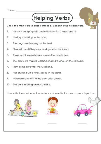 helping verbs worksheets grade 2 helping verbs verb