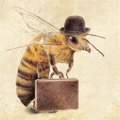 Worker Bee Drawing By Eric Fan Fine Art America