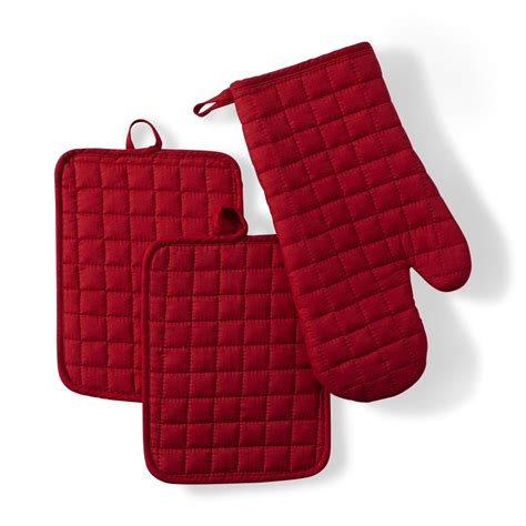 Essential Home Oven Mitt And 2 Pot Holders Home Kitchen Kitchen
