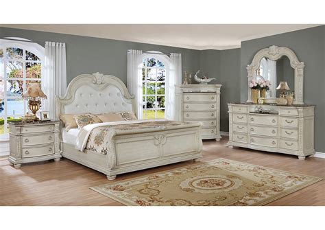 Stanley Antique White Bedroom Collection B160cm Casye