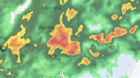 Live Radar Track Heavy Steady Rain Across Chicago Area