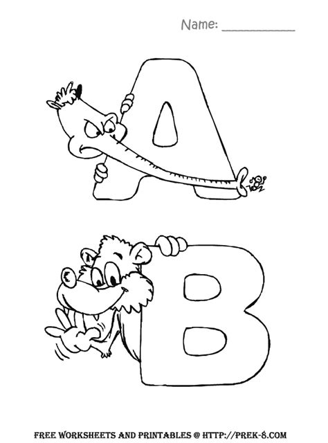 alphabet recognition coloring pages   print