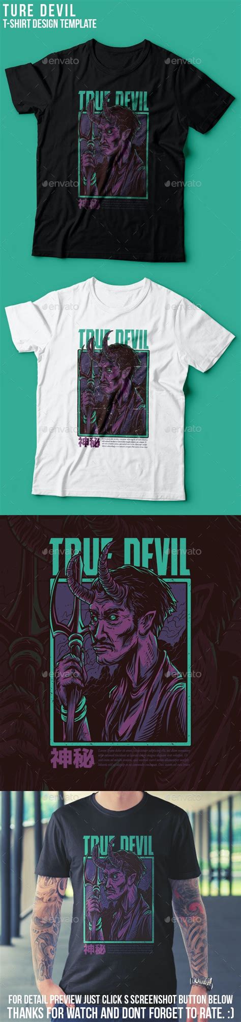 True Devil T Shirt Design By Badsyxn Graphicriver