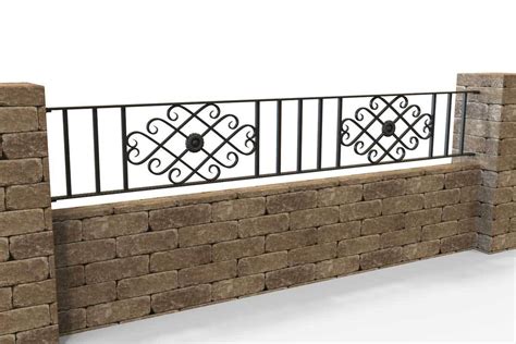 It is, therefore, possible to fix a handrail on a wall that will then serve as a support. Wall Top Railings - Pevmere - Style 20A - Wall Railing - With Wrought Iron Pomeroy Decorative Panels