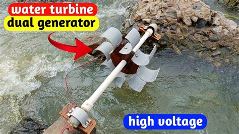 How To Make Water Turbine Generator At Home Micro Hydro Power Plant Youtube