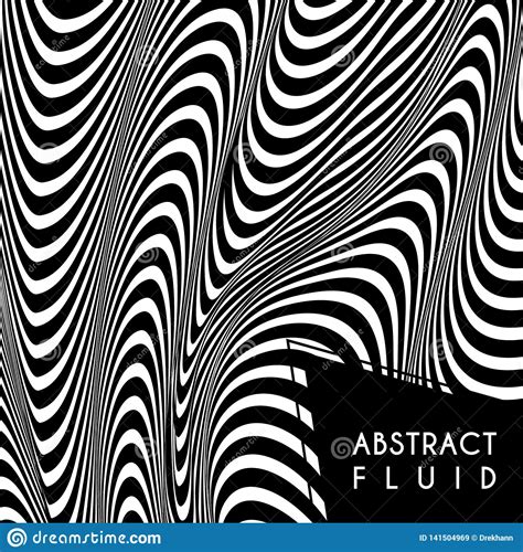 Abstract Wavy Background Optical Art Opart Striped Stock Vector