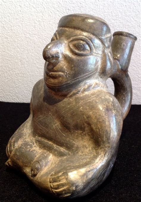 Pre Columbian Moche Culture Stirrup Shaped As A Naked Catawiki