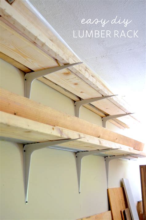 Works especially well with reclaimed wood. Cheap and Easy DIY Lumber Rack • Ugly Duckling House