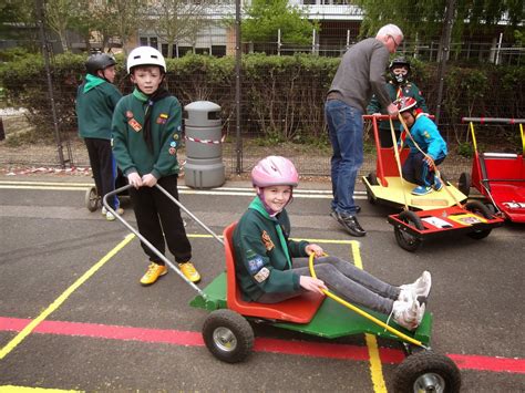 3rd Ware Scout Group Falcon Pack At Go Karting Competition