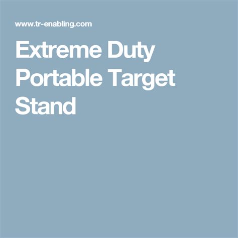 Extreme Duty Portable Target Stand Target The Unit Tubular Steel