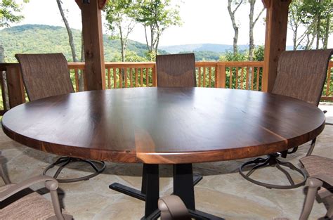 Size chart for round dining tables. Hand Crafted Round Dining Table In Any Size Or Species ...