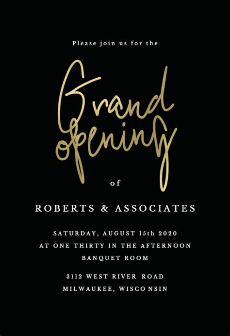 Handwritten opening - Grand Opening Invitation Template (Free