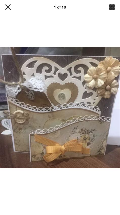 Check spelling or type a new query. Rustic wedding card using Sara Davies papers and heart die ...