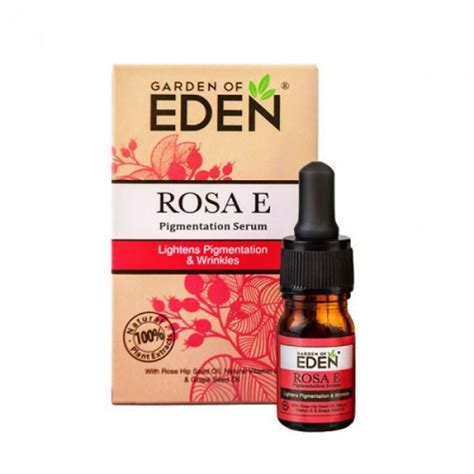 Provides immediate relief from dry skin. Garden of Eden Rosa E Pigmentation Serum 5ml