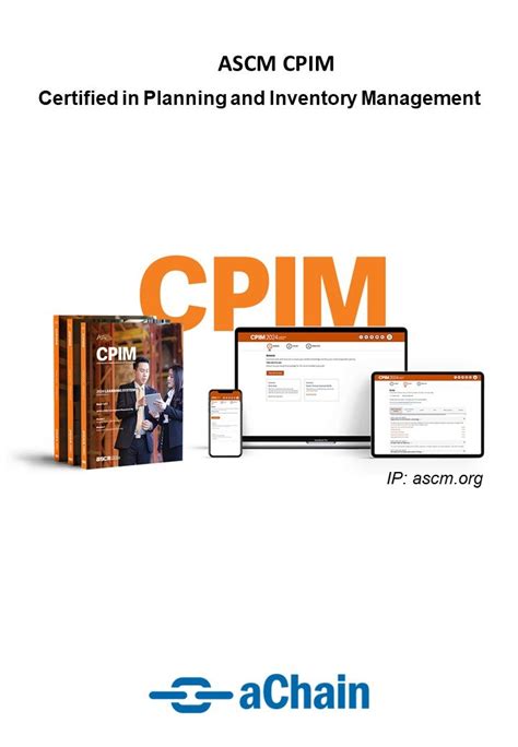 Cpim Certified In Planning And Inventory Management Achain