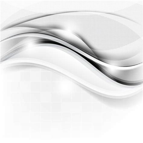 Abstract Waves And Dotted Texture Silver Background Vector Download