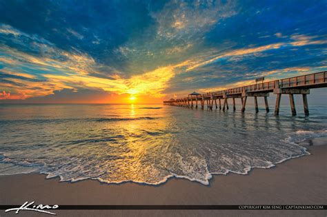 Early Morning Glow Juno Beach Florida Hdr Photography By Captain Kimo