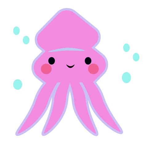 squid drawing vectr | Squid drawing, Kawaii drawings, Drawings